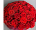 Букет из 51 красной эль торро в шляпной коробке, красные розы в коробке, коробка красных роз