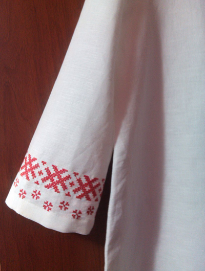 Платье сорочка для девочки с орнаментом русской вышивки "Орепей"