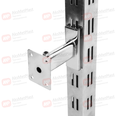 KM10 Дистанционное крепление хромированное к стене колонны регулируемое длина 70—115 мм