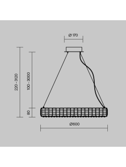 Подвесной светильник Castello, MOD335PL-L30CH3K
