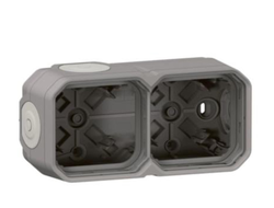 Коробка 2-я накладная IP55, серый - Legrand 069672L - Plexo New