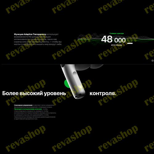 Шумоподавление Чудо современной тишины . AirPods Pro на базе H2, обеспечивающий в два раза более эфф