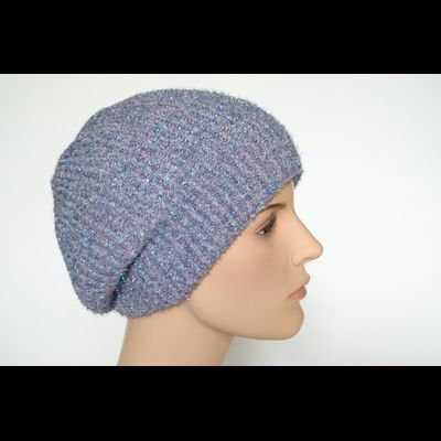 Голубой вязаный берет Vizio Италия 1079 В