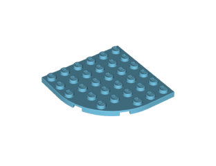 Plate Round Corner 6 x 6 Medium Azure 6003 6133693