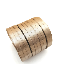 Лента атласная 6 мм, цвет бежевый арт. 67