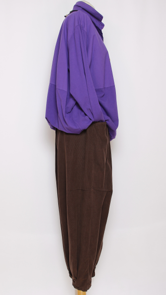 Рубашка "Хлопок с трикотажем" джинс, морская волна, сиреневая р.52-56