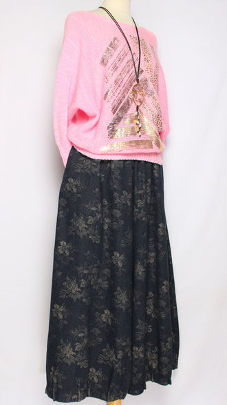 ДЖЕМПЕР БОХО "КИМОНО С НАКАТОМ1" розовый до р.52