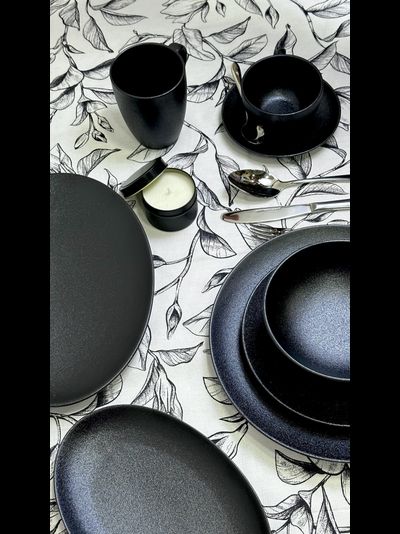 Чашка с блюдцем Икра черная, 0,25 л