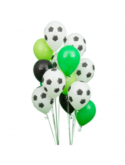 Сет из 15 футбольных шаров(однотонные и с рисунком)