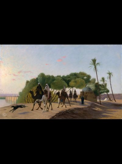 Картина обогреватель, репродукция Жан-Леона Покидая оазис