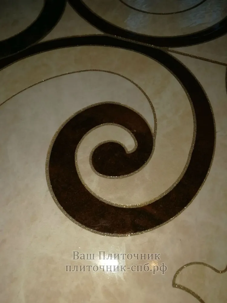 Двухкомпонентная затирка с золотой стружкой