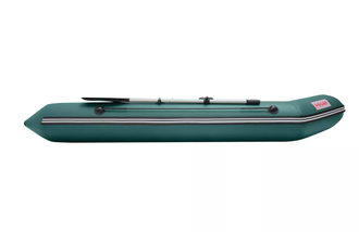 Моторно гребная лодка с жестким транцем Standart 3000 с привальным брусом (цвет зеленый)