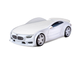 Кровать-машина объемная "BMW" (белый, матрас стандарт)