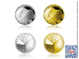 Монеты Чехии Sochi-2014 памятные (серебро и позолота) ПОД ЗАКАЗ