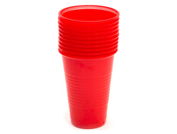 Стаканчики одноразовые красные 0,2 л