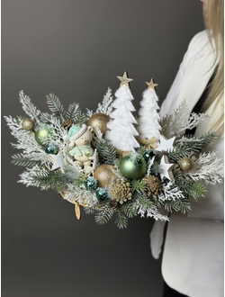 Новогодняя композиция с мишкой