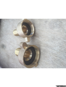 Переходник под шланг 1/2 3/4 вн.р.- 9 12 14 16мм ерш с накидной гайкой латунь PF212