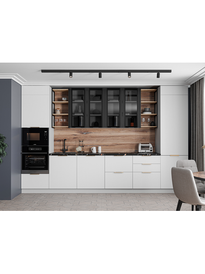 Кухня «Монца» Белый софт  модульная кухня