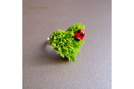 Кольцо "Травяное сердечко"