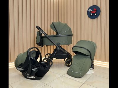 Детская коляска 3 в 1 Luxmom 999 Изумрудный