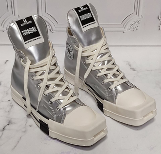 Rick Owens x Converse TURBODRK Chuck 70 High Silver Lacquer