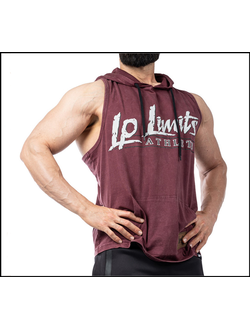 Майка с капюшоном LP Tanktop Stonewashed 2701-867 красный камень