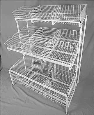 Стеллаж овощной 1200мм  с корзинами