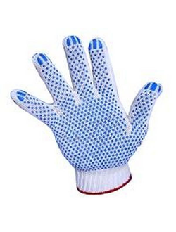 Перчатки Х/Б 6 нитей с ПВХ точка