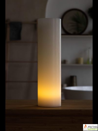 Гладкий парафиновый плафон для LED свечей - 9,2*35см