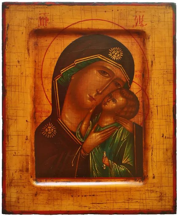 Корсунская Икона Пресвятой Божией Матери. Рукописная икона
