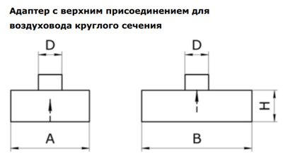 Адаптер прямоугольного сечения