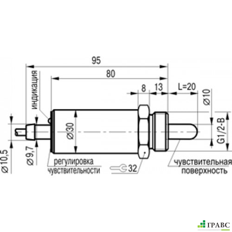 Емкостный датчик уровня CSN EF48B8-43P-20-LZ-P1