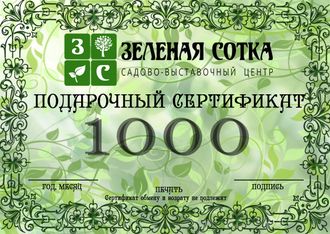 Подарочный сертификат 1000 руб.