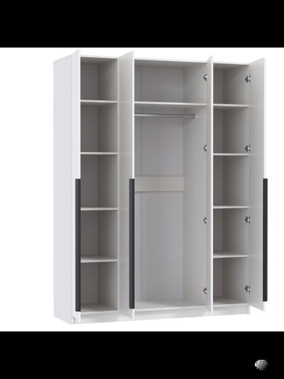 Брандо 67.09 (h2480) (4-х дв.) шкаф для одежды (ЛДСП белый / ЛДСП белый)