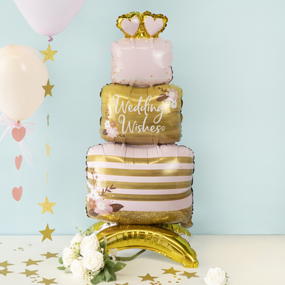 Шар 3D (43''/109 см) Фигура на подставке, Свадебный торт