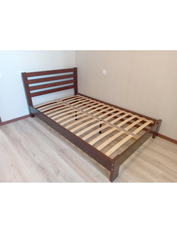 Кровать из массива сосны "Вероника" орех (Браво мебель)