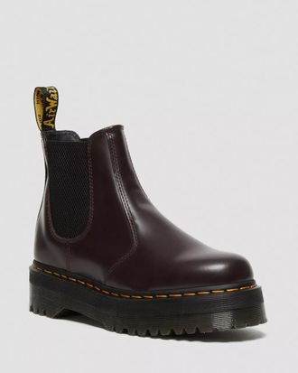 Челси Dr Martens 2976 Smooth Leather Platform Chelsea Boots Bordo