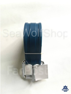 Ремень резиновый грузовой 145см с марсельск. пряжкой синий