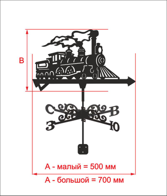 Флюгер на крышу "Паровоз"