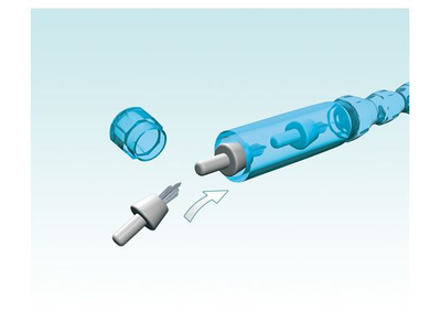 Набор запасных насадок-щеточек для монопучковой зубной щетки I-Prox P, Miradent, 4 шт.
