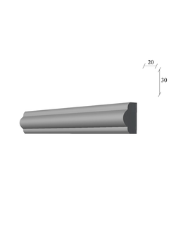 молдинг МЛ-12 гипсовый для стены