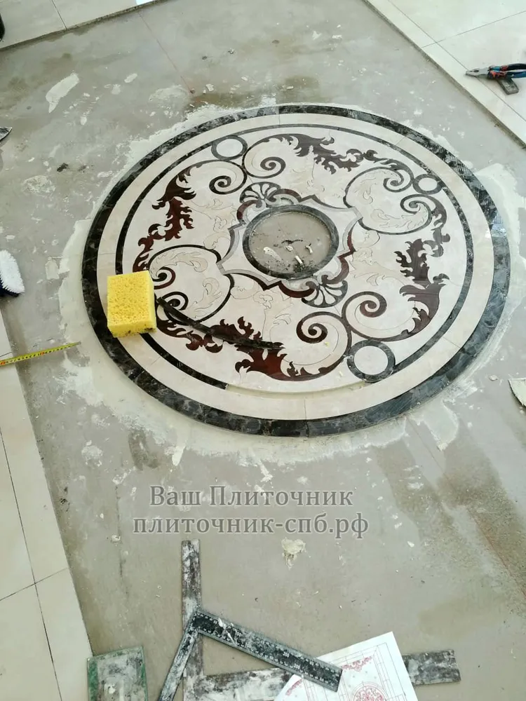 Оцентровка узора, начало работы