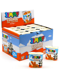 Палочки бисквитные JIMMY с арахисовой пастой 55 гр (24)