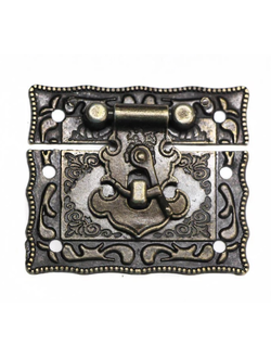 Замок для шкатулок,  бронза 42*50мм