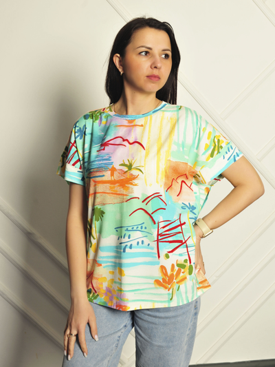 Футболка Арт: 661-0324-пальма