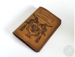аксессуары из кожи, портмоне купить в спб, обложка на паспорт ручной работы спб, кожаный аксессуар