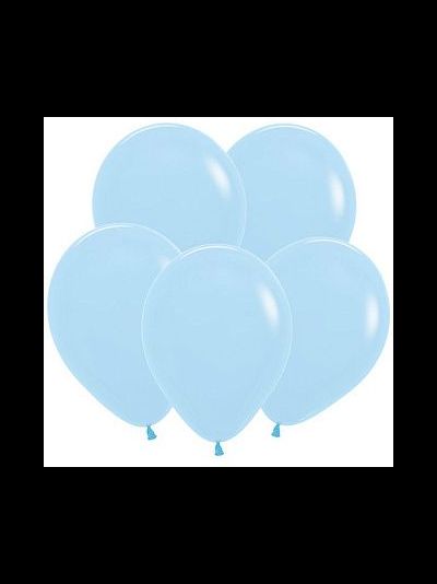Воздушный шар с гелием "Нежно-голубой матовый пастель" 30 см