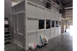 перегородка с штульповой дверью (распашной)