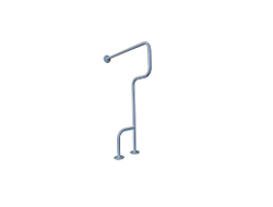 Поручень для туалета и ванной 850x750x180 мм левый