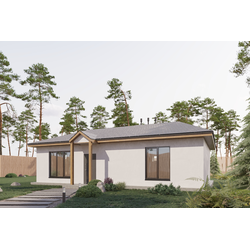 Одноэтажный дом с двумя спальнями 83.13 м² (S46)